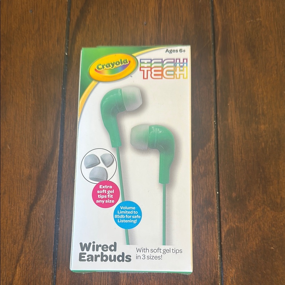 Crayola Green Earbud Headphones with Silicone Tips